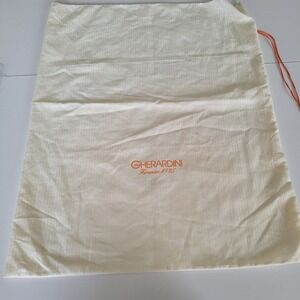 Gherardini Firenze 1885 Large Cream Handbag Dust Bag Drawstring 18.5x24